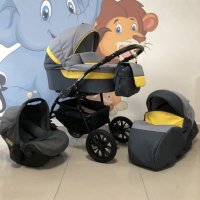 Бебешка количка 3 в 1 Alvaro + подарък зимен чувал, снимка 1 - Детски колички - 42288315