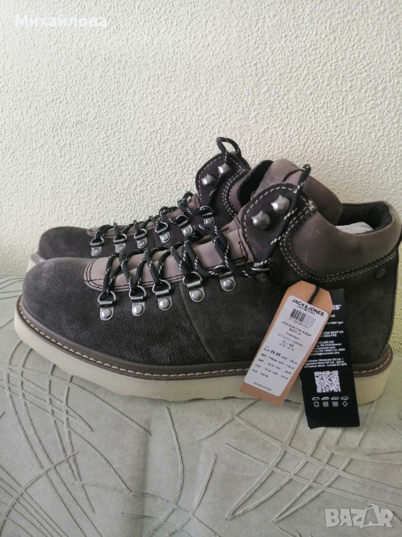 Нови мъжки боти Jack & Jones естествена кожа. Страхотни зимниботи!, снимка 1