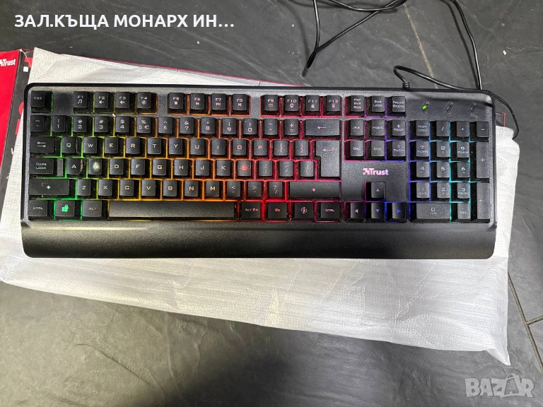 Клавиатура trust ziva gaming led keyboard us, 23697, снимка 1