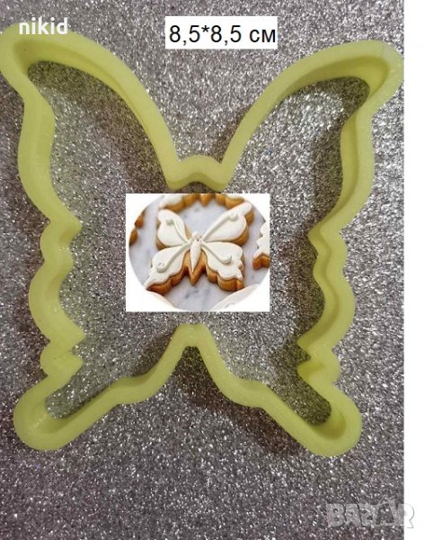 Голяма Пеперуда пластмасов резец форма фондан тесто бисквитки, снимка 1