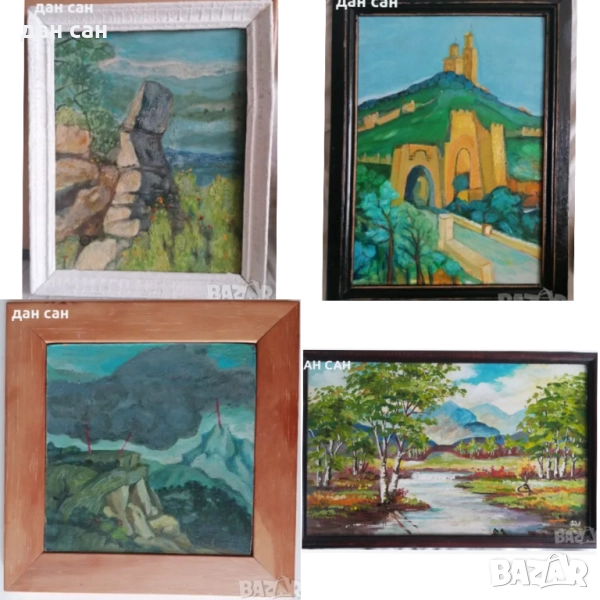 картини масло пейзажи екслибрис маркиран, снимка 1