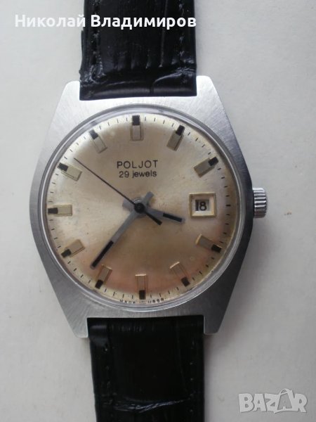 Полет стоманен Poljot de lixe 29 jewels камъни Мъжки руски часовник, снимка 1