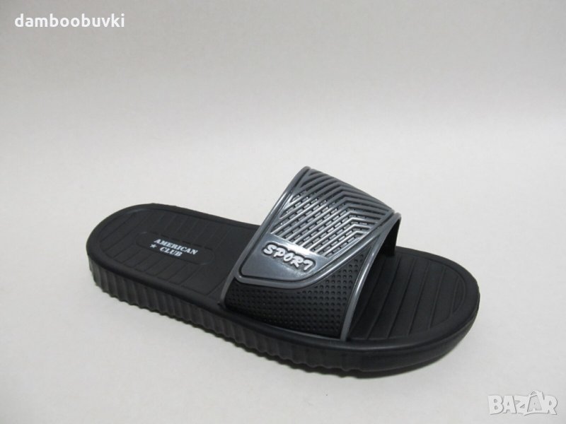 Детски гумени чехли American club черно/сиво 31/35, снимка 1