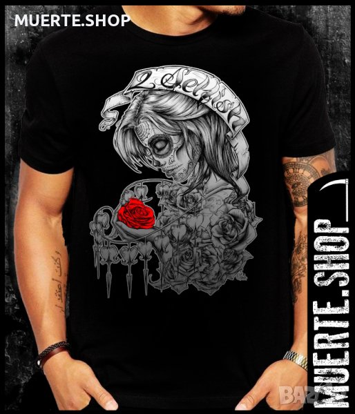 Черна тениска с щампа BLIND SELFISH, снимка 1