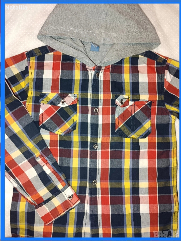 Стилна риза с качулка „Dopo Dopo Boys“ – 6–7 г. / 122 см, снимка 1