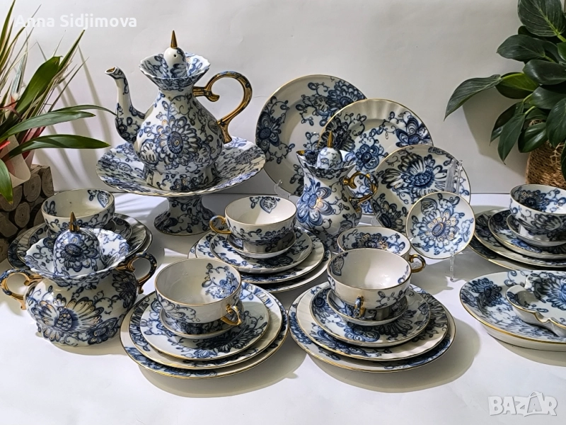 Руски порцелан ЛФЗ сервиз за чай , снимка 1