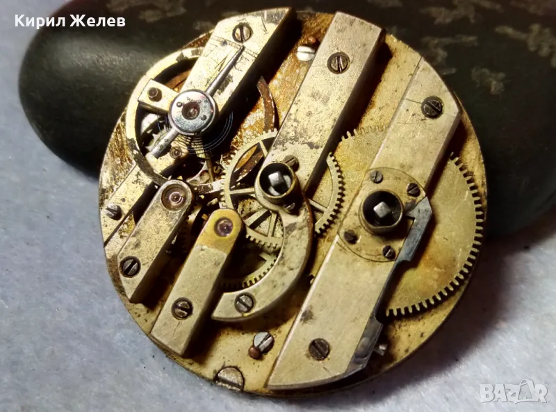 МЕХАНИЗЪМ с ПОРЦЕЛАНОВ ЦИФЕРБЛАТ от СТАР РЯДЪК КОЛЕКЦИОНЕРСКИ ШВЕЙЦАРСКИ ДЖОБЕН ЧАСОВНИК 49710, снимка 1