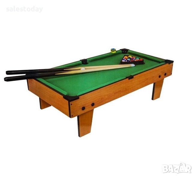 Детски билярд+ топки+ 2 бр щеки, Дървен, 75см, снимка 1