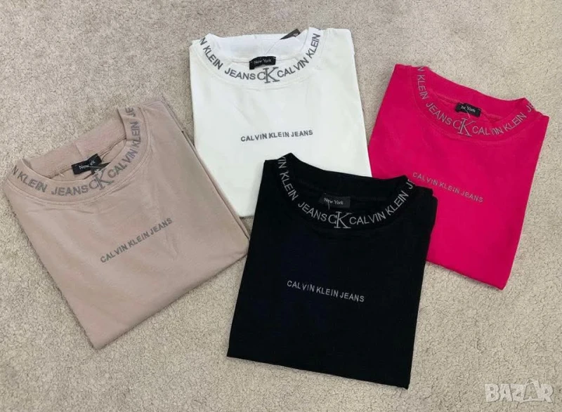 памучни тениски с бродирано лого calvin klein , снимка 1