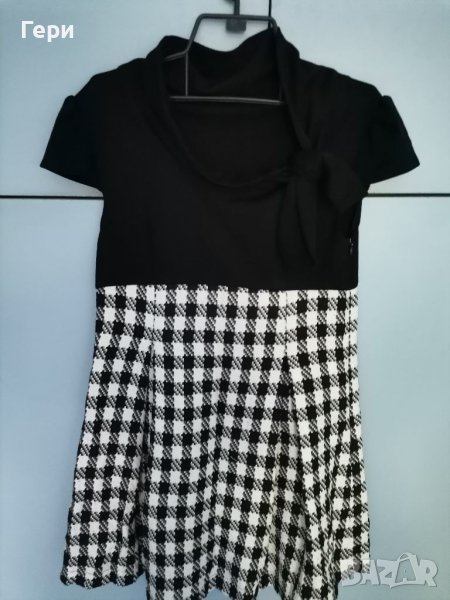 Елегантна черно-бяла рокличка, снимка 1