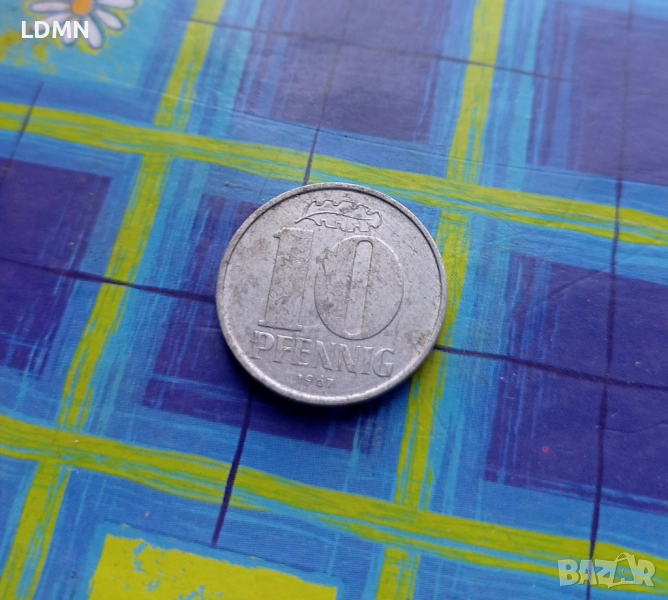 10 Pfennig 1967 A Демократична Република Германия, снимка 1