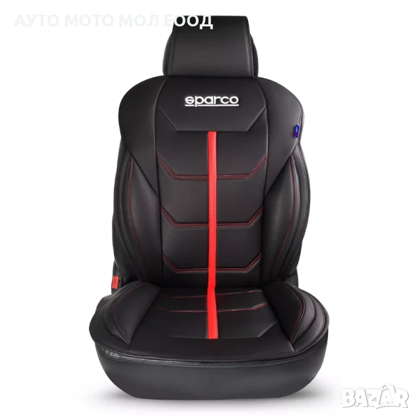 Универсална подложка за седалка Sparco - Черно/Червено., снимка 1