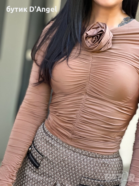 AVIN Блуза Camel ruched top, снимка 1