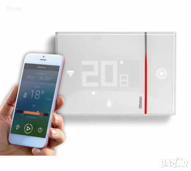 Термостат Smarther 2 с вграден Wi-FI / Бял / Bticino with Netatmo, снимка 1