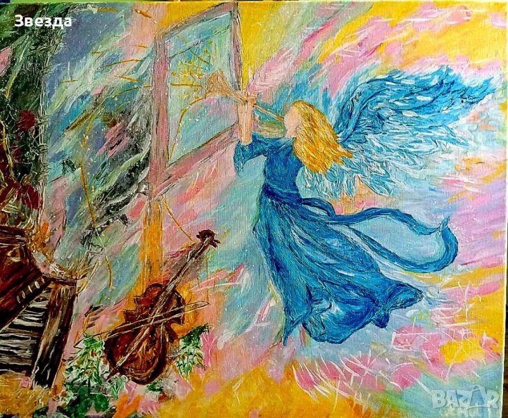Картина "Музикален ангел", снимка 1