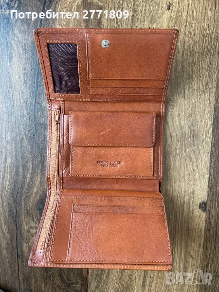  Оригинален кожен дамски портфейл Vera Pelle , снимка 1