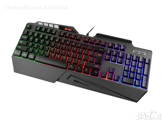 Клавиатура, Fury Gaming Keyboard Skyraider Backlight US Layout, снимка 1