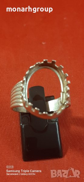 Сребърен пръстен /без камък/, снимка 1