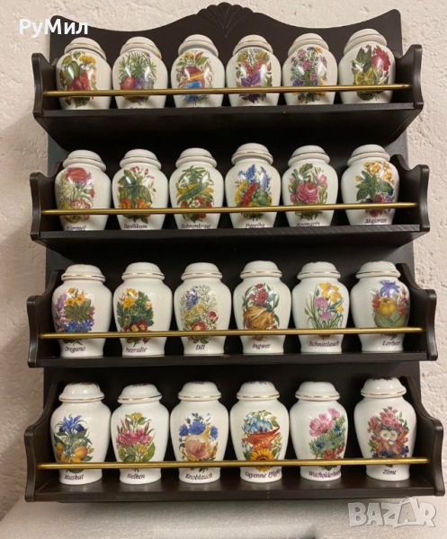 Порцеланови съдове за подправки с оригинална етажерка на "Crestley Collection", снимка 1