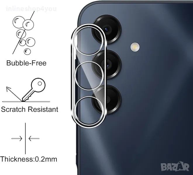 Стъклен Протектор за Камера за Samsung Galaxy A16, снимка 1