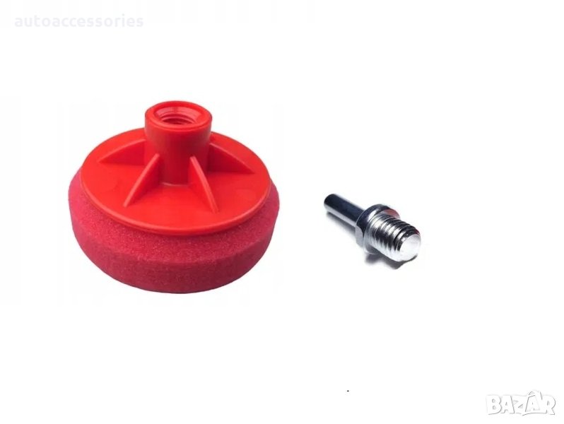 3000051745 Гъба за полиране Autoexpress 80-14-1 , Червена,Средно мека,80мм, снимка 1