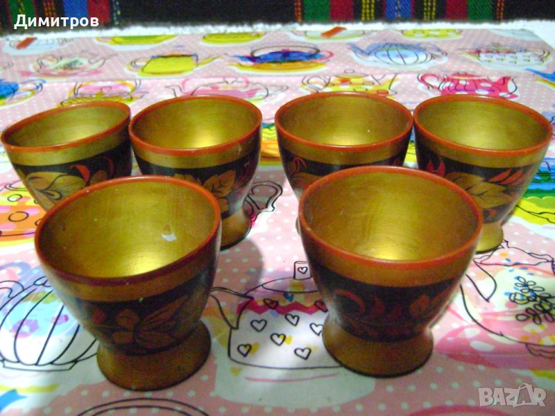 Дървени чашки СССР, снимка 1