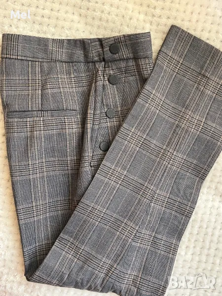 Sandro кариран панталон, тип молив, р-р XS/34EU, снимка 1