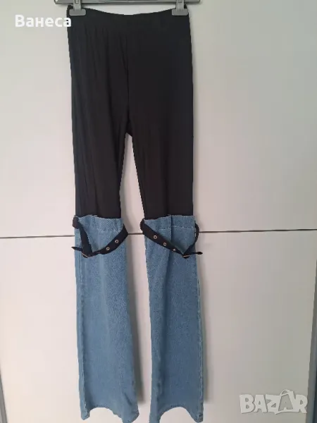 Интересен клин с деним-нов, снимка 1