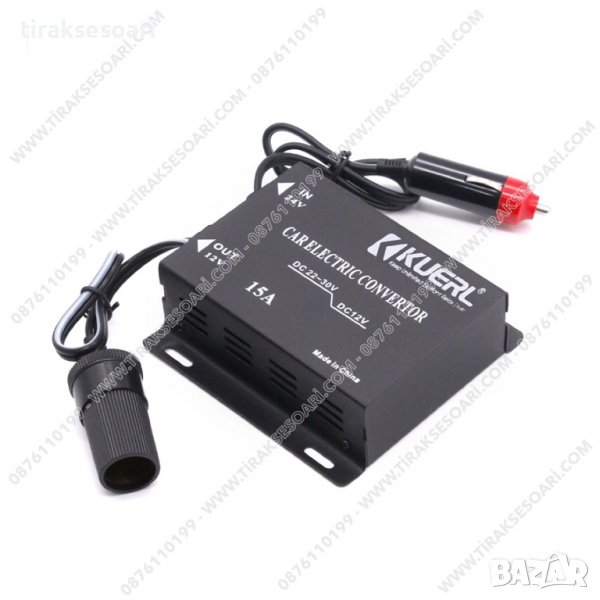 15А Конвертор на напрежение 24-12V, преобразувател на ток, снимка 1