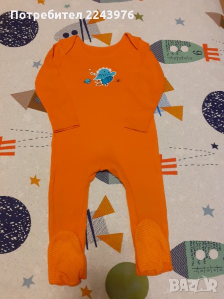 Пижамки ромпър за бебе George - 3бр., снимка 1
