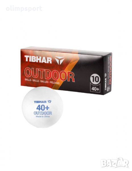 топчета за тенис на маса Tibhar Outdoor 40+ нови бели подходящи за игра на открито , снимка 1