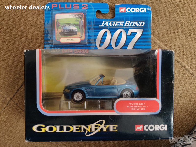 Метална количка 007 James Bond BMW Z3 на Corgi в мащаб 1:43, снимка 1