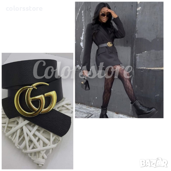 Дамски черен коланГ*чи кодVL96H, снимка 1