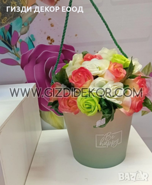 Аранжировка със сапунени цветя, снимка 1