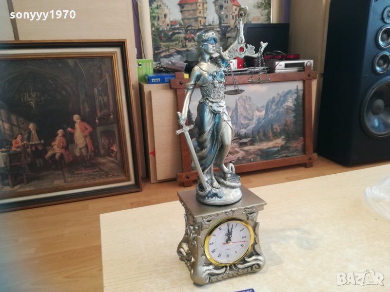 Фигура на ТЕМИДА от резин+часовник 0201211249, снимка 1