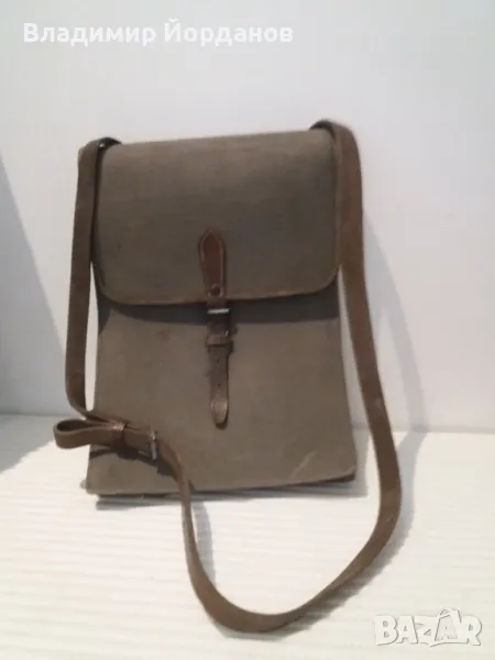 офицерска полева чанта импрегниран брезент, снимка 1