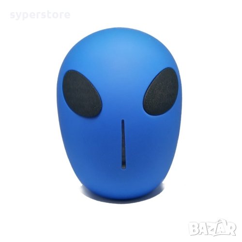 Speakers Wireless Bluetooth Тонколона Блутут безжична Digital One SP01155 Извънземна Глава Синя, снимка 1