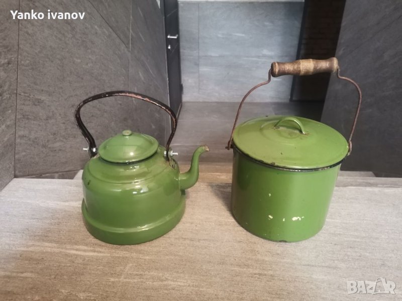 стари български съдове емаил, снимка 1