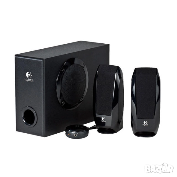 Тонколони Logitech S220, 2.1, 17W, 3.5mm jack, черни - subwoofer + 2 satellites HiFi, снимка 1