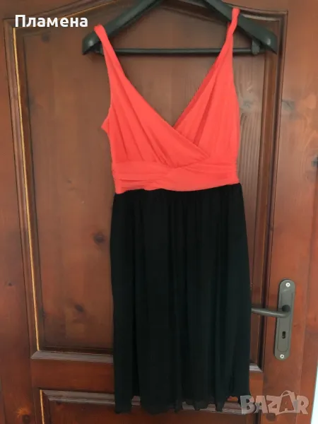 Рокля м л от Англия черно и карал , снимка 1