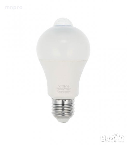 LED крушка със сензор 11W A60 E27 4000K - Vito, снимка 1