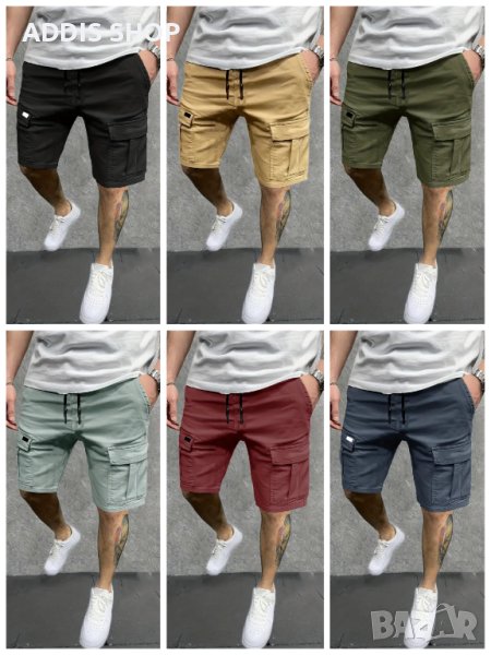 Мъжки карго къси панталони със средна дължина, 11цвята - 023, снимка 1