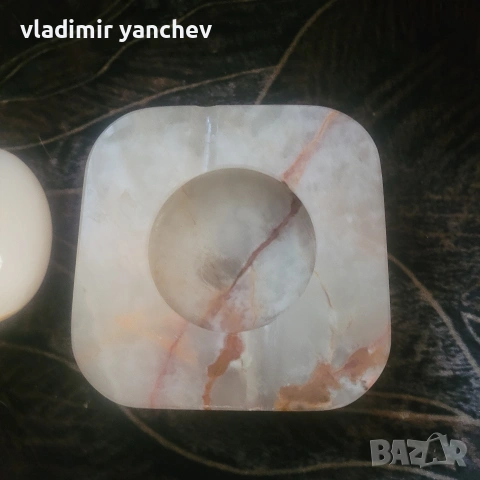 пепелник и яйце от оникс, снимка 5 - Декорация за дома - 53086654