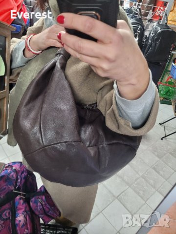 FERCHI Естествена кожа голяма торба,тъмнокафява( 315$ в интернет сайтове), снимка 8 - Чанти - 39862020
