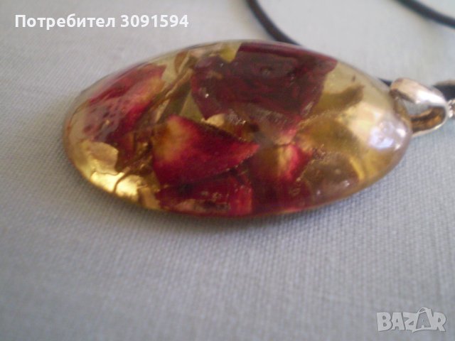 Висулка цвете с кожа и сребро 925, снимка 9 - Антикварни и старинни предмети - 36952471