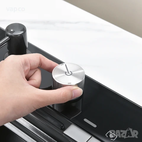 Мултифункционална кухненска мивка с двоен водопад и отделение за чинии и прибори, снимка 11 - Мивки - 50960545