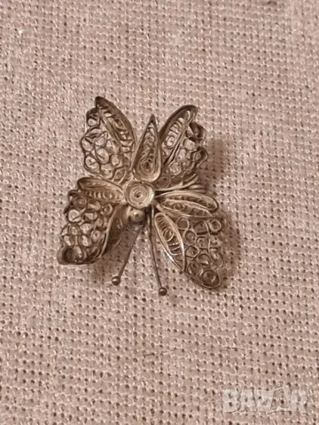 Стара сребърна брошка 30 те години, снимка 2 - Колекции - 48831031