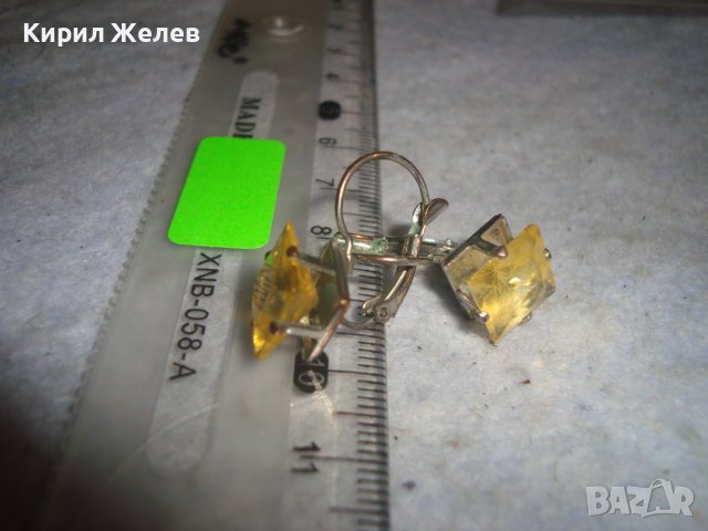 СРЕБРИСТИ СТАРИ КРИСТАЛНИ АР НУВО СТИЛ РЕТРО ОБЕЦИ 9249, снимка 2 - Антикварни и старинни предмети - 36629339