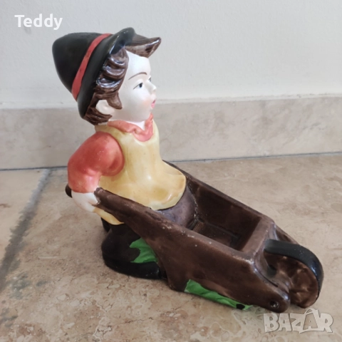 Винтидж керамична фигурка, градинска фигурка статуетка, снимка 10 - Статуетки - 52490898