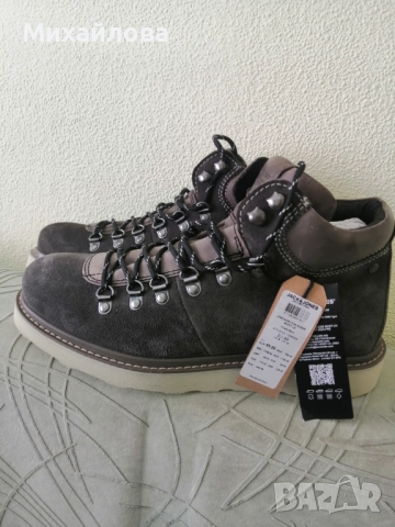 Страхотни мъжки/боти Jack & Jones естествена кожа, снимка 2 - Мъжки боти - 52618170